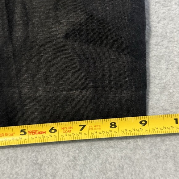 Larry Levine Linen blend Black Cropped Pants Beaded Embellished Waist 12 - Picture 13 of 14